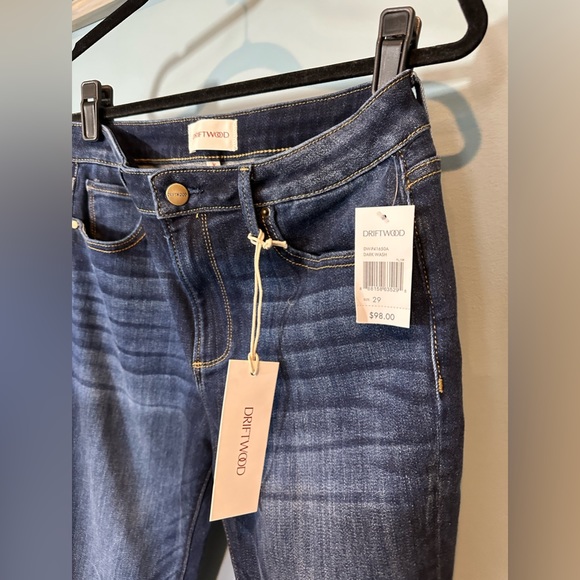 Driftwood Jackie High Rise Skinny Jeans in Dark Wash - Picture 11 of 12